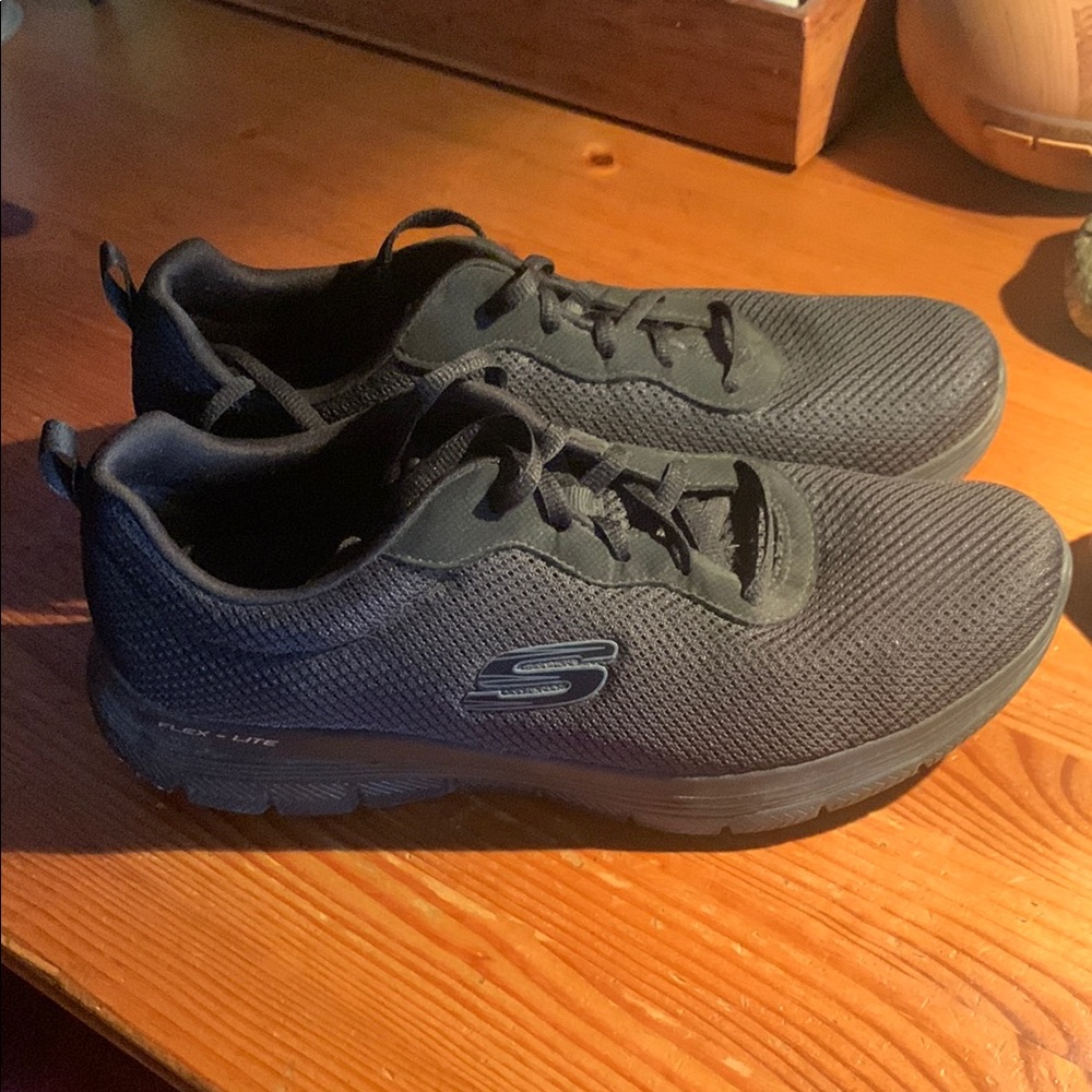 Skechers Black Sneakers Breathable Lightweight Design